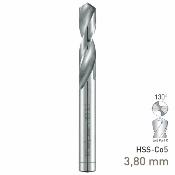 MAY9010038.jpg Maykestag HSS-Co5 Stub Drill 3.8mm Extra Short Series DIN 1897 PZ