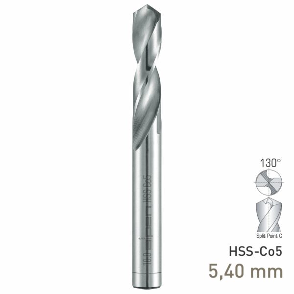 MAY9010054.jpg Maykestag HSS-Co5 Stub Drill 5.4mm Extra Short Series DIN 1897 PZ