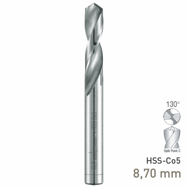 MAY9010087.jpg Maykestag HSS-Co5 Stub Drill 8.7mm Extra Short Series DIN 1897 PZ