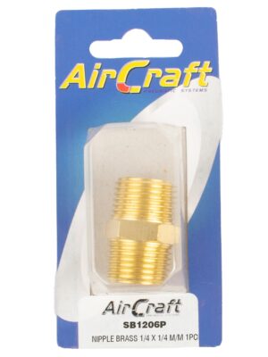 SB1206P.jpg Nipple Brass 1/4x1/4 M/m 1pc Pack