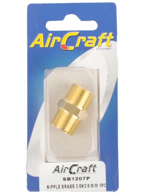 SB1207P.jpg Nipple Brass 3/8x3/8 M/m 1pc Pack