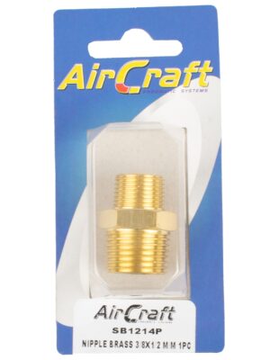 Nipple Brass 3/8x1/2 M/m 1pc Pack