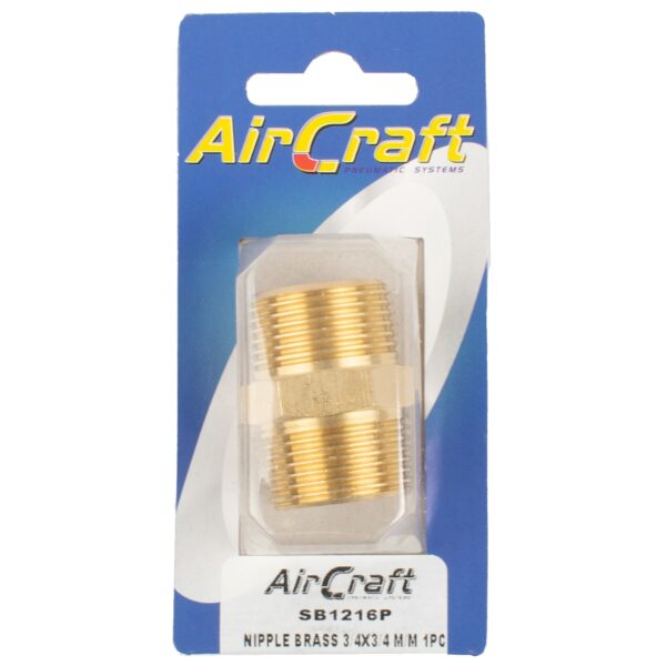 SB1216P.jpg Nipple Brass 3/4x3/4 M/m 1pc Pack