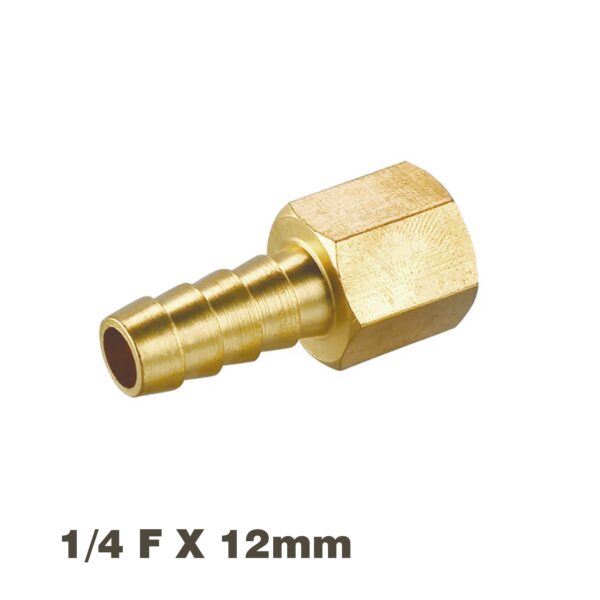 SBF1260.jpg Hose Tail Connector Brass 1/4f X 12mm