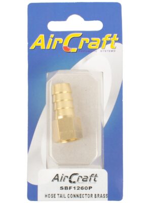 Hose Tail Connector Brass 1/4f X 12mm 1pc Pack