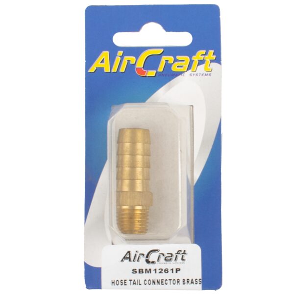 SBM1261P.jpg Hose Tail Connector Brass 1/4m X 13mm 1pc Pack