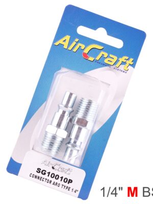 Connector Aro Type 1/4' Male 2pack