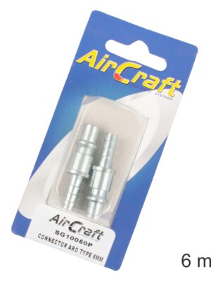 Connector Aro Type 6mm Hosetail 2pc Pack
