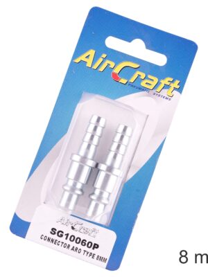 Connector Aro Type 8mm Hose Tail 2pack