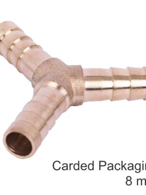 Y Type Hose Connector 8mm 1pce Blister