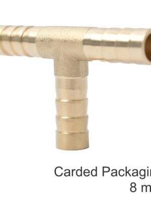 T Type Hose Connector 8mm 1pce Blister