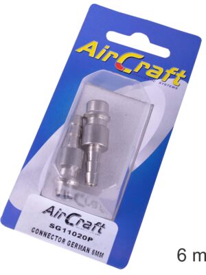 SG11020P.jpg Connector German 6mm Hosetail 2pc Pack