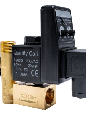 Comp. Auto Drain Valve Solenoid 1/2' 220v Brass