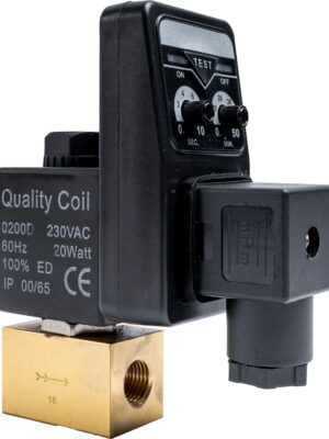 Comp. Auto Drain Valve Solenoid 1/4' 220v Brass