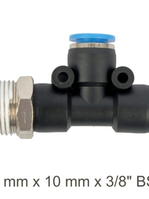 SG20APD10-03.jpg Pu Hose Fitting Tee 10mm X 10mm X 3/8'm