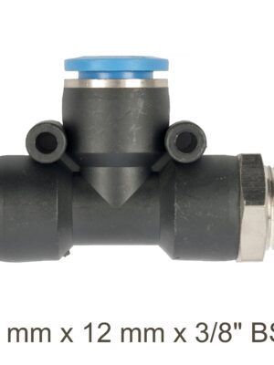 SG20APD12-03.jpg Pu Hose Fitting Tee 12mm X 12mm X 3/8'm