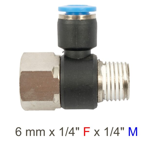 SG20APHF06-02.jpg Pu Hose Fitting Tee 6mm X 1/4'f X 1/4'm