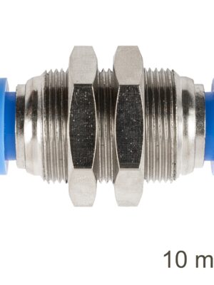 Metal Bulkhead Str. Connector 10mm