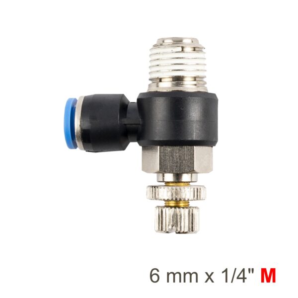 SG20ASC06-02.jpg Flow Control Swiv. Elbow Pu 6mm X 1/4' M