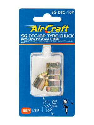 Tyre Chuck Dual Head 1/8' 2-way 1pc Carded