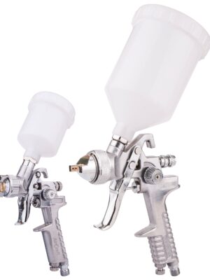 Spray Gun Kit Sg H827 & Sg H2000 Combo With Polished Body Hvlp