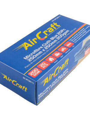 Microfibre Cloth Disp. Blue 250mm X 250mm 200gsm 20pc T/box