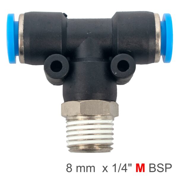 SPB08-02.jpg Pu Hose Fitting Tee 8mm-1/4 M