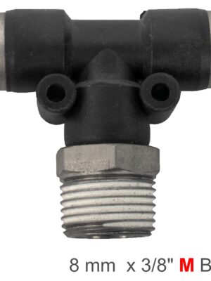 SPB08-03.jpg Pu Hose Fitting Tee 8mm-3/8 M