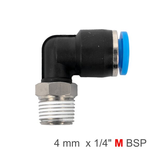 SPL04-02.jpg Elbow 4mm-1/4 M Pu Hose Fitting