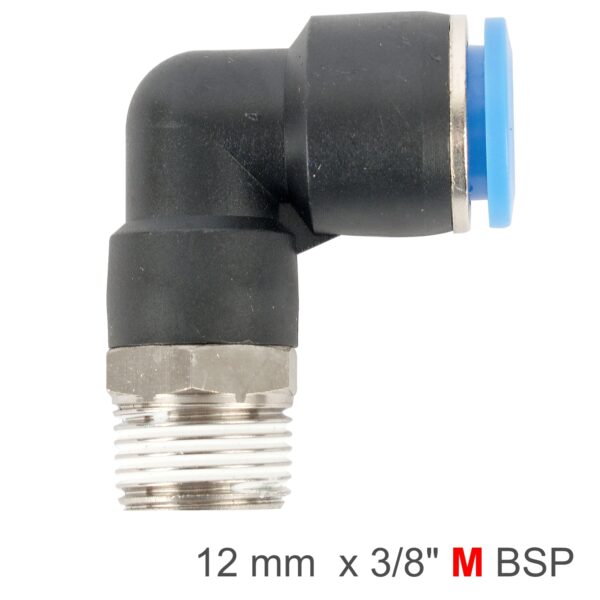 SPL12-03.jpg Elbow 12mm-3/8 M Pu Hose Fitting