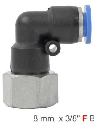 Pu Hose Fitting Elbow 8mm-3/8 F