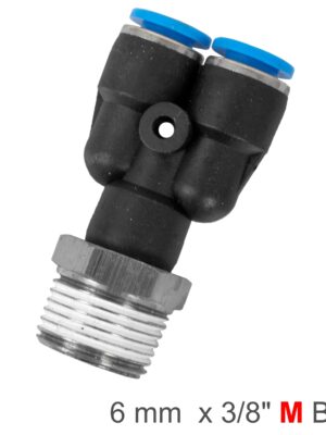 SPX06-03.jpg Pu Hose Fitting Y Joint 6mm-3/8 M