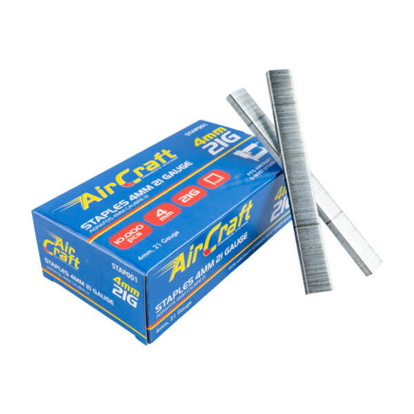 STAP001.jpg Staples 4mm 21 Gauge 10000 Per Box