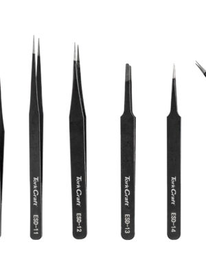 6pc Tweezer Set Various S/steel C/w Pouch