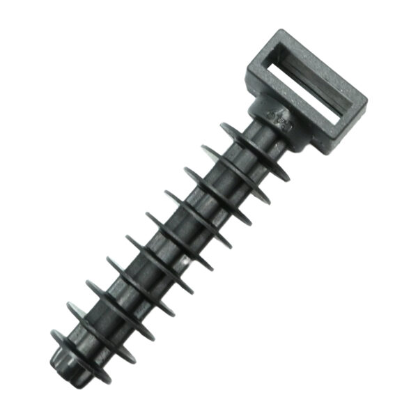 Cable Tie Mount Plug 10,6mm X 43mm Up To 9mm Tie Black 100pc