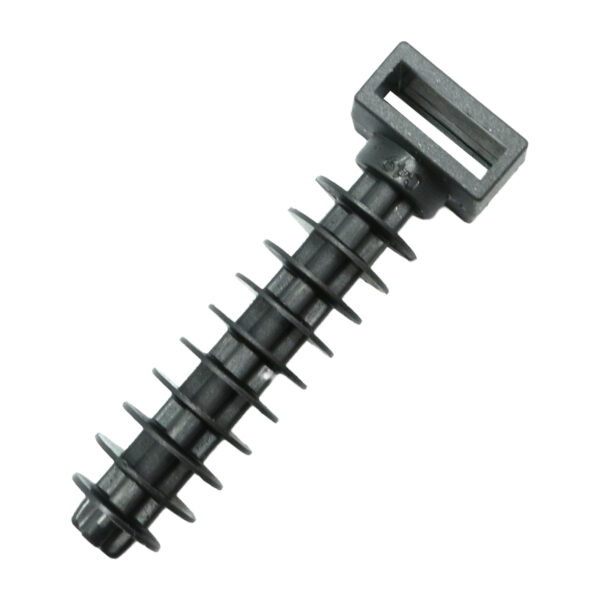 Cable Tie Mount Plug 10,6mm X 43mm Up To 9mm Tie Black 25pc