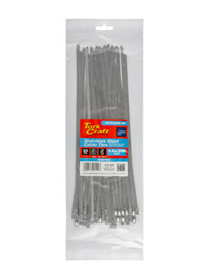 S/steel Cable Ties Ss304 4.6mm X 300mm Natural 50pc