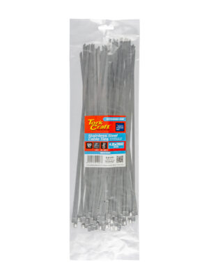 S/steel Cable Ties Ss304 4.6mm X 350mm Natural 50pc