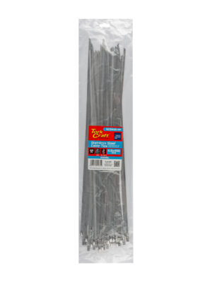 S/steel Cable Ties Ss304 4.6mm X 450mm Natural 50pc