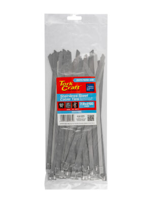 S/steel Cable Ties Ss304 7.9mm X 250mm Natural 50pc