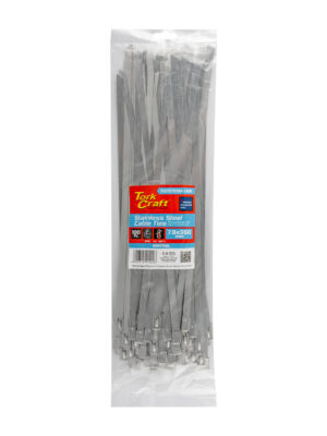 S/steel Cable Ties Ss304 7.9mm X 350mm Natural 100pc
